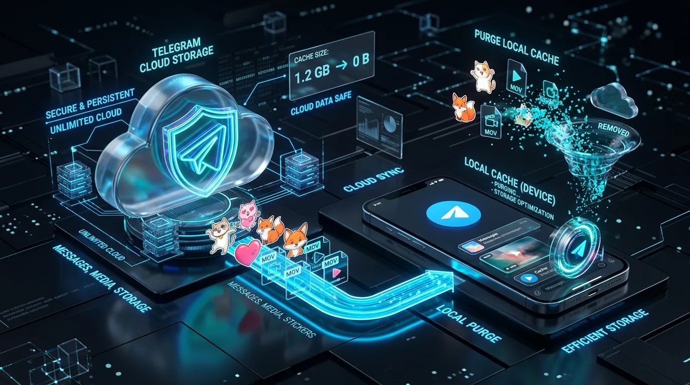 Telegram использует 15 ГБ? Как очистить кэш Telegram без потери чатов (руководство 2026 г.)