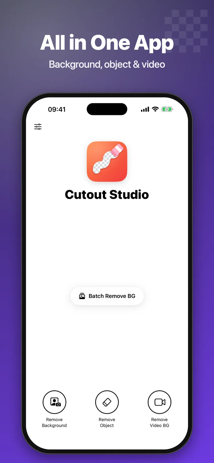 Cutout Studio - Dashboard & Main Features on iPhone