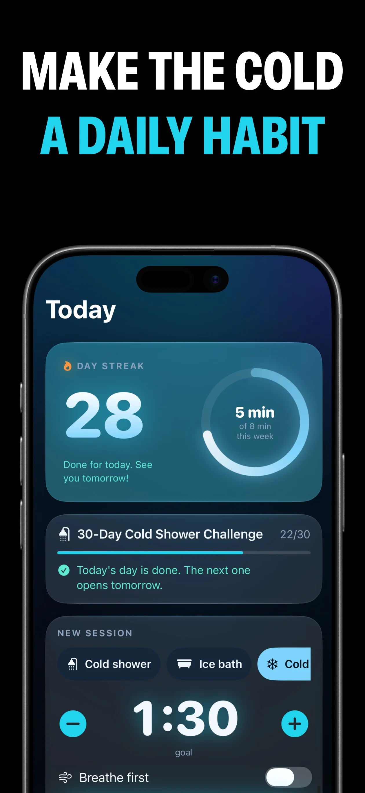 Icewise - Dashboard & Main Features on iPhone
