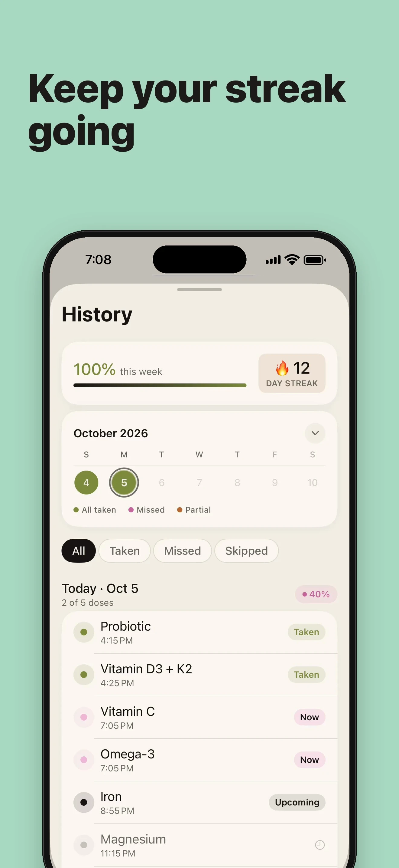 SupSup - Visual Progress & Metrics on iPhone